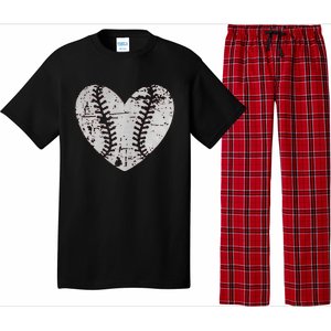 Baseball Heart Father Day Cute Mom Dad Men Women Softball Pajama Set