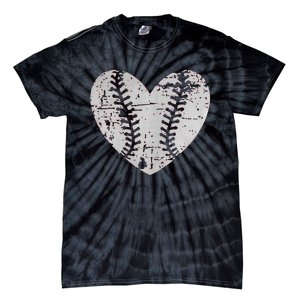 Baseball Heart Father Day Cute Mom Dad Men Women Softball Tie-Dye T-Shirt