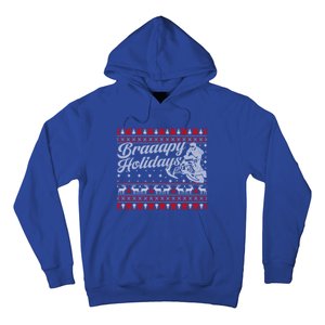 Braapy Holidays Funny Sled Snowmobile Braap Ugly Christmas Funny Gift Hoodie