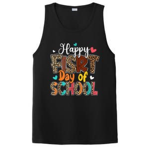 Bleached Happy First Day Of School Teacher Leopard Stundent PosiCharge Competitor Tank