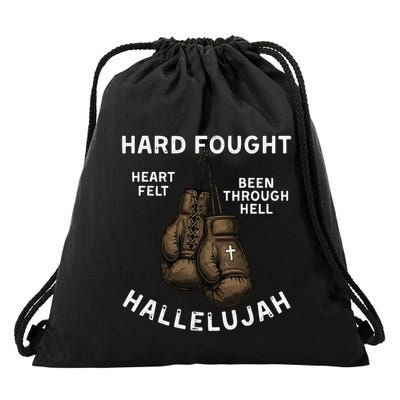 Brandon Hard Fought Hallelujah Praise Jesus Lake Merch .Png Drawstring Bag
