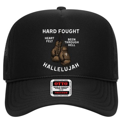 Brandon Hard Fought Hallelujah Praise Jesus Lake Merch .Png Trucker Hat