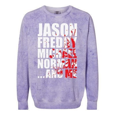 Bloody Halloween Famous Serial Slasher Killer Colorblast Crewneck Sweatshirt