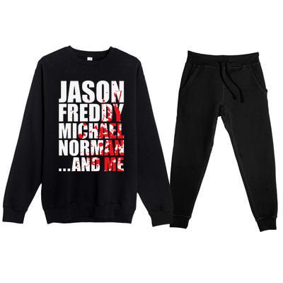 Bloody Halloween Famous Serial Slasher Killer Premium Crewneck Sweatsuit Set