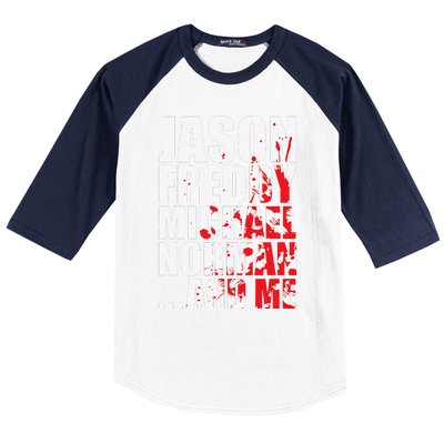 Bloody Halloween Famous Serial Slasher Killer Baseball Sleeve Shirt