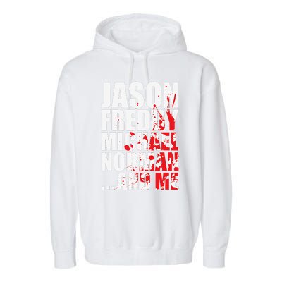 Bloody Halloween Famous Serial Slasher Killer Garment-Dyed Fleece Hoodie