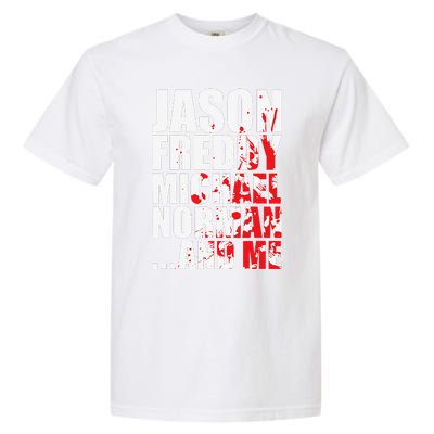 Bloody Halloween Famous Serial Slasher Killer Garment-Dyed Heavyweight T-Shirt