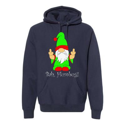 Bah Humbug Funny Grumpy Christmas Scrooge Gnome Premium Hoodie