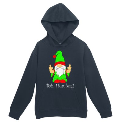 Bah Humbug Funny Grumpy Christmas Scrooge Gnome Urban Pullover Hoodie