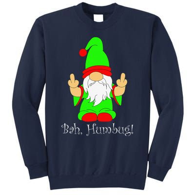 Bah Humbug Funny Grumpy Christmas Scrooge Gnome Tall Sweatshirt