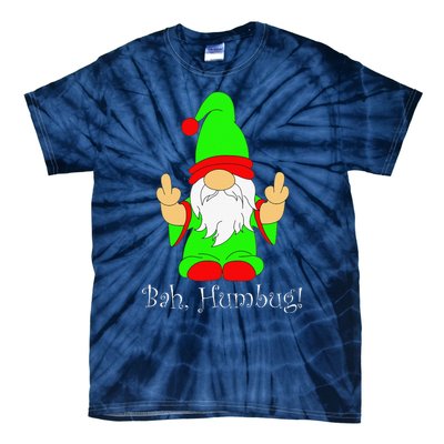 Bah Humbug Funny Grumpy Christmas Scrooge Gnome Tie-Dye T-Shirt