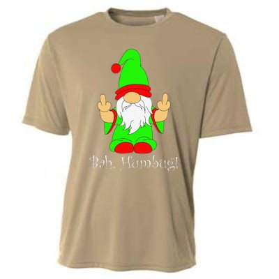 Bah Humbug Funny Grumpy Christmas Scrooge Gnome Cooling Performance Crew T-Shirt