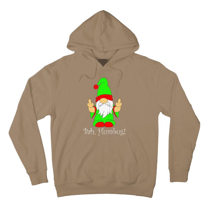 Bah Humbug Funny Grumpy Christmas Scrooge Gnome Hoodie