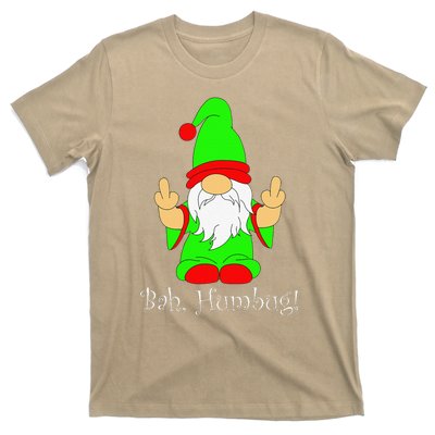 Bah Humbug Funny Grumpy Christmas Scrooge Gnome T-Shirt