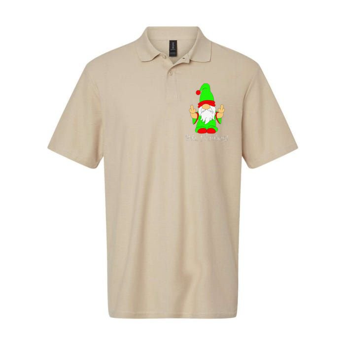 Bah Humbug Funny Grumpy Christmas Scrooge Gnome Softstyle Adult Sport Polo