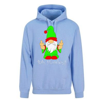 Bah Humbug Funny Grumpy Christmas Scrooge Gnome Unisex Surf Hoodie