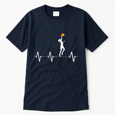 Basketball Heartbeat For Women And Girl Tall T-Shirt