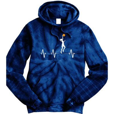 Basketball Heartbeat For Women And Girl Tie Dye Hoodie