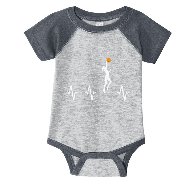 Basketball Heartbeat For Women And Girl Infant Baby Jersey Bodysuit