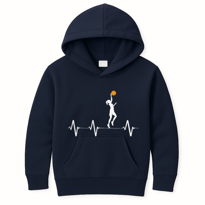 Basketball Heartbeat For Women And Girl Kids Hoodie