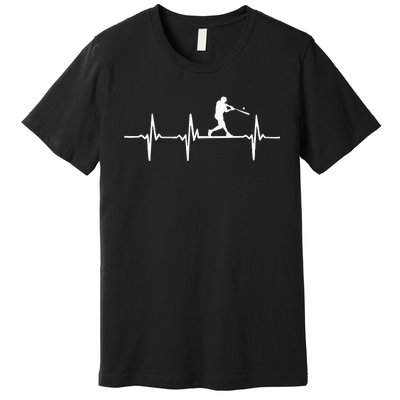 Baseball Heartbeat For Baseball Players And Fans Premium T-Shirt