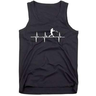 Baseball Heartbeat For Baseball Players And Fans Tank Top