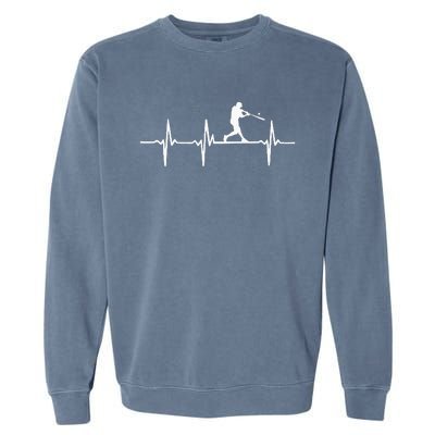 Baseball Heartbeat For Baseball Players And Fans Garment-Dyed Sweatshirt