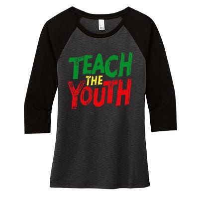 Black History for  Educated Strong Black Queen Women's Tri-Blend 3/4-Sleeve Raglan Shirt