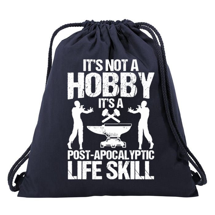 Blacksmith Hobby Forge Blacksmithing Drawstring Bag