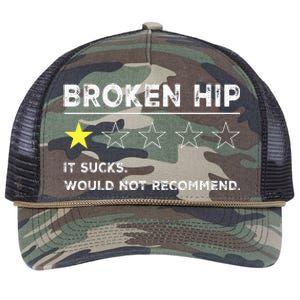 Broken Hip Funny Injury Recovery Get Well Soon Retro Rope Trucker Hat Cap