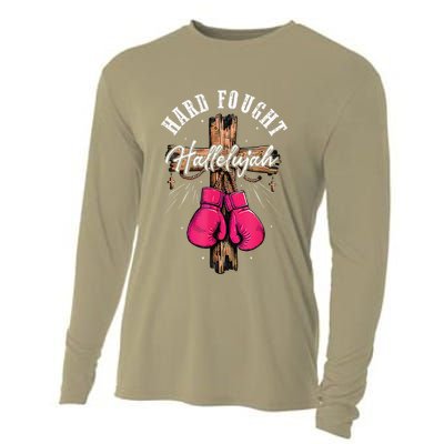Brandon Hard Fought Hallelujah Praise Jesus Lake Merch Cooling Performance Long Sleeve Crew