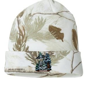 Bigfoot Hiding From Alien In A Ufo Behind A Tree Forest Kati Licensed 12" Camo Beanie