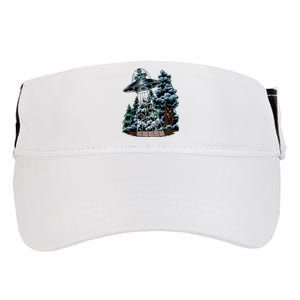 Bigfoot Hiding From Alien In A Ufo Behind A Tree Forest Adult Drive Performance Visor