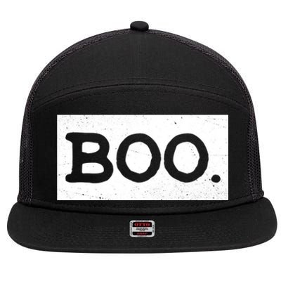 Boo Halloween Festive 7 Panel Mesh Trucker Snapback Hat