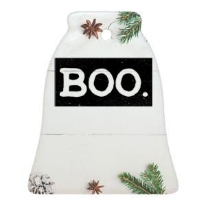 Boo Halloween Festive Ceramic Bell Ornament