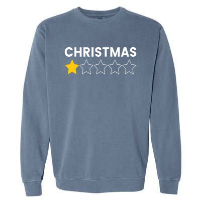 Bah Humbug Funny Christmas With A Star Garment-Dyed Sweatshirt