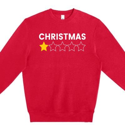 Bah Humbug Funny Christmas With A Star Premium Crewneck Sweatshirt