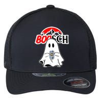 Booschbeer Halloween Funny Ghost Drinking Beer Flexfit Unipanel Trucker Cap