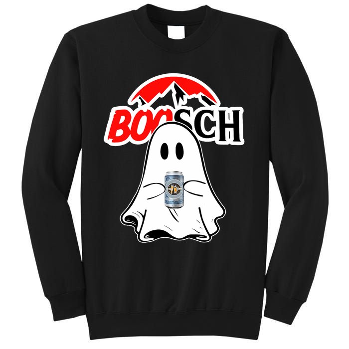 Booschbeer Halloween Funny Ghost Drinking Beer Sweatshirt