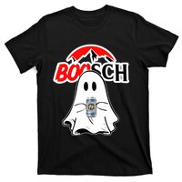 Booschbeer Halloween Funny Ghost Drinking Beer T-Shirt