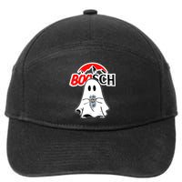 Booschbeer Halloween Funny Ghost Drinking Beer 7-Panel Snapback Hat