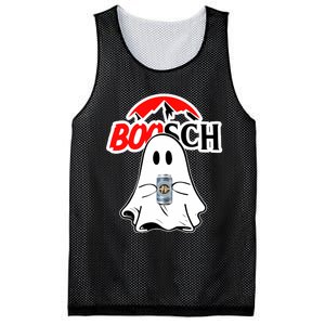 Booschbeer Halloween Funny Ghost Drinking Beer Mesh Reversible Basketball Jersey Tank