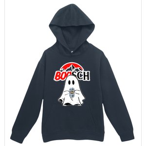 Booschbeer Halloween Funny Ghost Drinking Beer Urban Pullover Hoodie