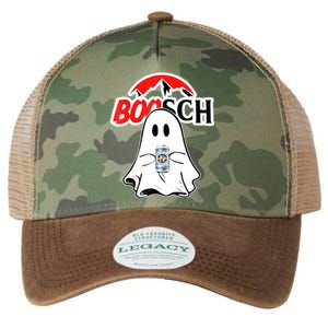 Booschbeer Halloween Funny Ghost Drinking Beer Legacy Tie Dye Trucker Hat