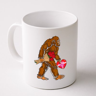 Bigfoot Heart Funny Valentines Day Love Sasquatch Gifts Coffee Mug