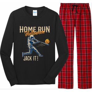 Baseball Halloween Fun Retro Distressed Stylish Graphic Premium Long Sleeve Pajama Set