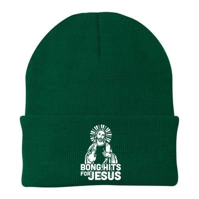 Bong Hits For Jesus I Funny Thc Marijuana Stoner Knit Cap Winter Beanie