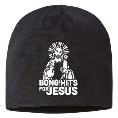 Bong Hits For Jesus I Funny Thc Marijuana Stoner Sustainable Beanie