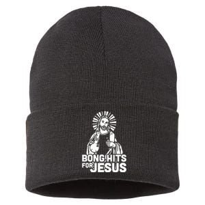 Bong Hits For Jesus I Funny Thc Marijuana Stoner Sustainable Knit Beanie