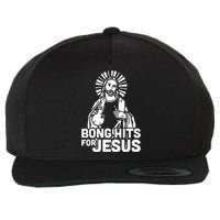 Bong Hits For Jesus I Funny Thc Marijuana Stoner Wool Snapback Cap